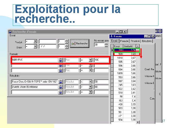 Exploitation pour la recherche. . Alain Mille 37 