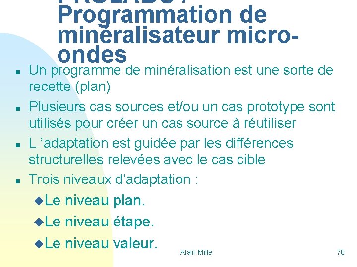 n n PROLABO / Programmation de minéralisateur microondes Un programme de minéralisation est une