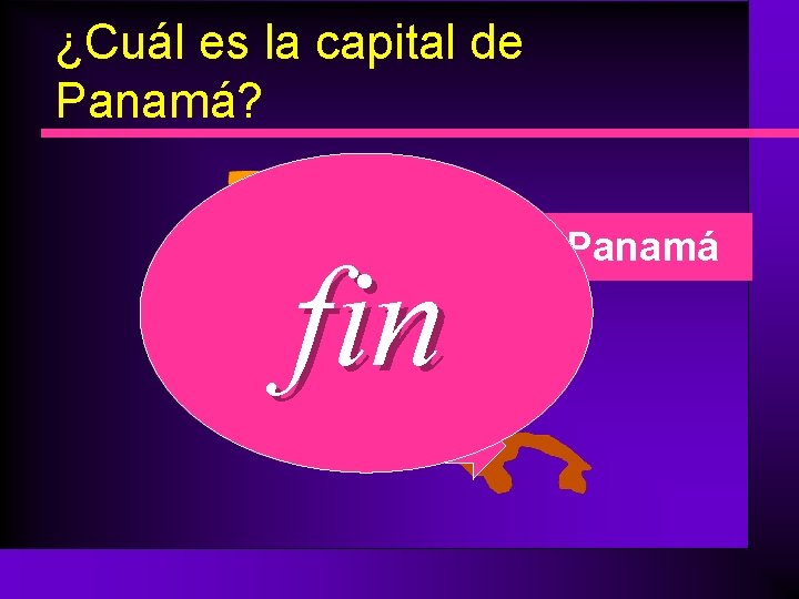 ¿Cuál es la capital de Panamá? fin Panamá 