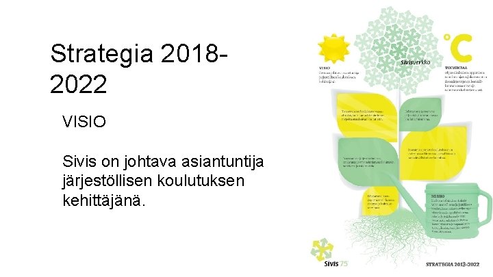 Strategia 20182022 VISIO Sivis on johtava asiantuntija järjestöllisen koulutuksen kehittäjänä. 3 