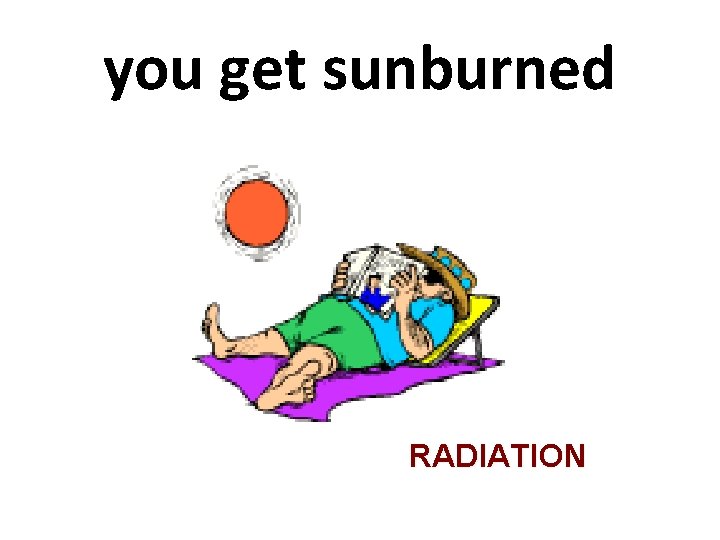 you get sunburned RADIATION 