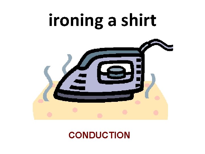 ironing a shirt CONDUCTION 