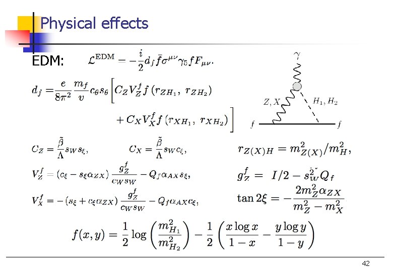 Physical effects EDM: 42 