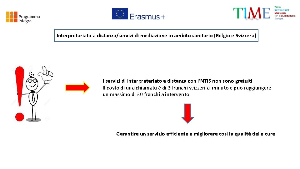 Interpretariato a distanza/servizi di mediazione in ambito sanitario (Belgio e Svizzera) I servizi di