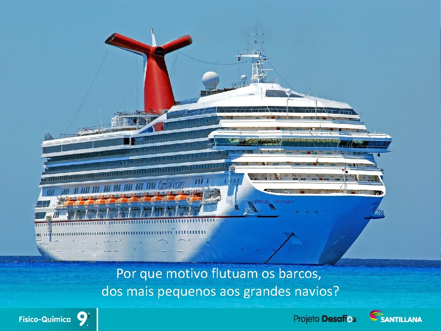 Por que motivo flutuam os barcos, dos mais pequenos aos grandes navios? 