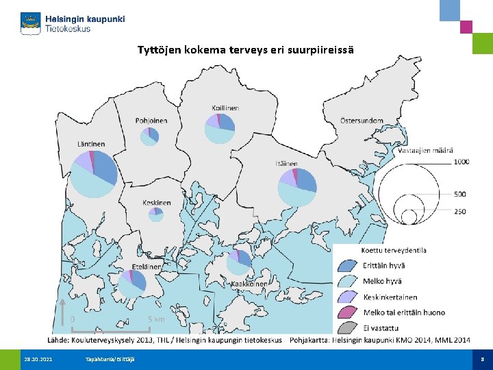 Tyttöjen kokema terveys eri suurpiireissä 28. 10. 2021 Tapahtuma/Esittäjä 8 