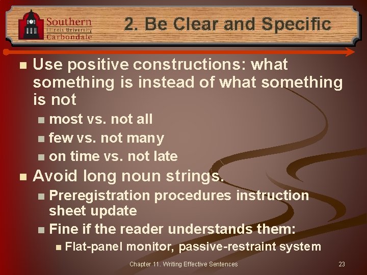 Chapter 11 Writing Effective Sentences Writing Effective Sentences