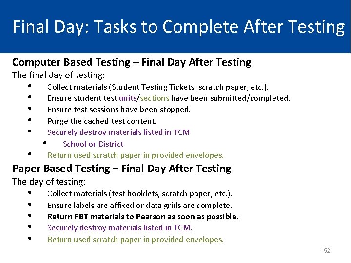 Final Day: Tasks to Complete After Testing Computer Based Testing – Final Day After