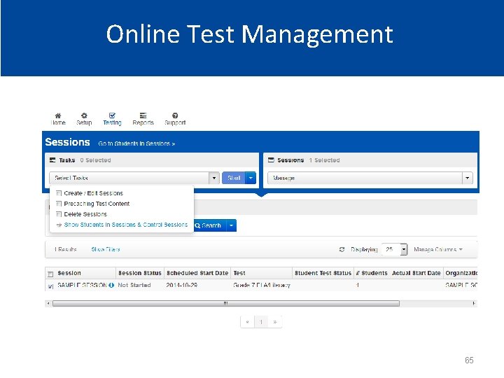 Online Test Management 65 