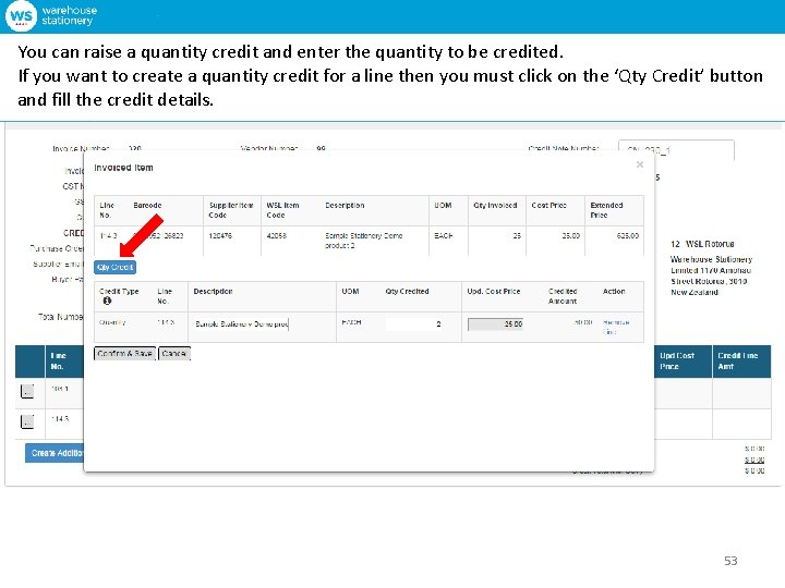 You can raise a quantity credit and enter the quantity to be credited. If