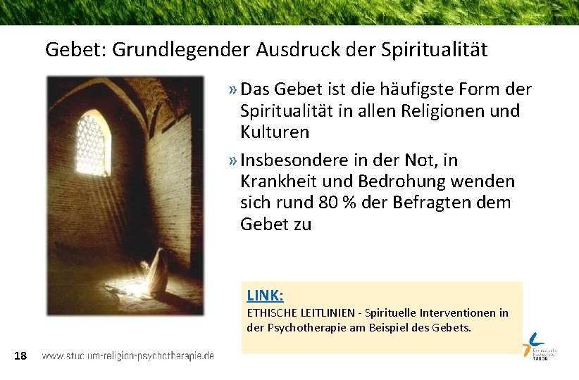 Gebet: Grundlegender Ausdruck der Spiritualität » Das Gebet ist die häufigste Form der Spiritualität