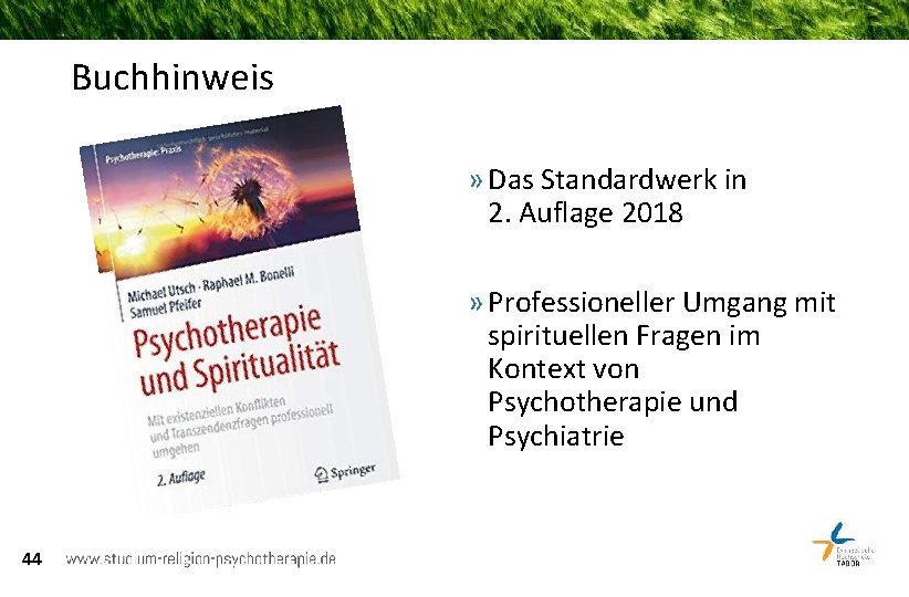 Buchhinweis » Das Standardwerk in 2. Auflage 2018 » Professioneller Umgang mit spirituellen Fragen