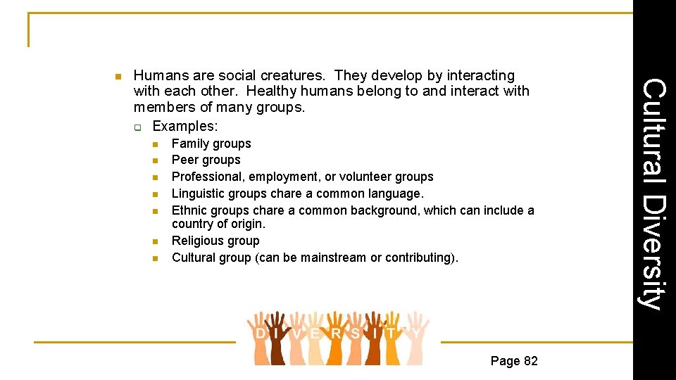 Humans are social creatures. They develop by interacting with each other. Healthy humans belong