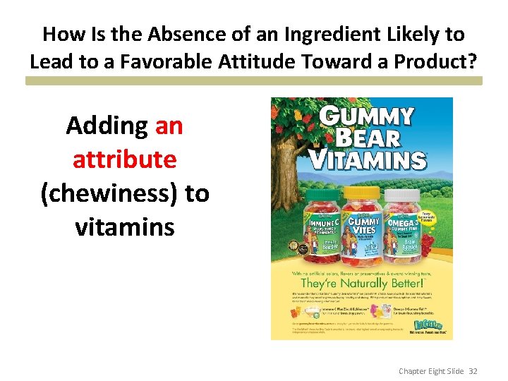 How Is the Absence of an Ingredient Likely to Lead to a Favorable Attitude