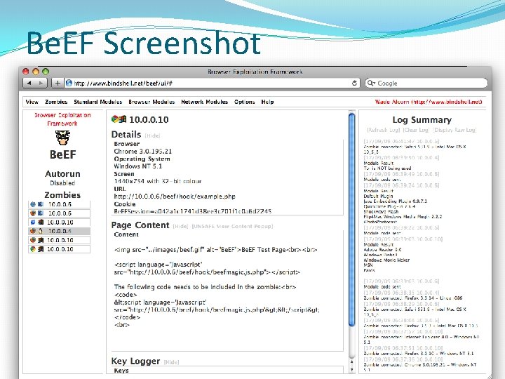 Be. EF Screenshot CSC 482/582: Computer Security 