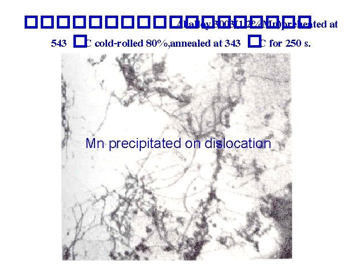 ��������� Al alloy 3003(1. 2%Mn)preheated at 543 �C cold-rolled 80%, annealed at 343 �C