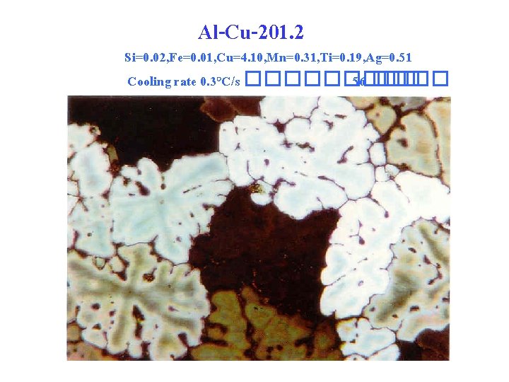 Al-Cu-201. 2 Si=0. 02, Fe=0. 01, Cu=4. 10, Mn=0. 31, Ti=0. 19, Ag=0. 51