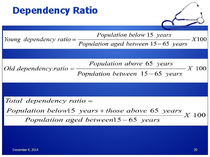 Dependency Ratio December 8, 2014 25 