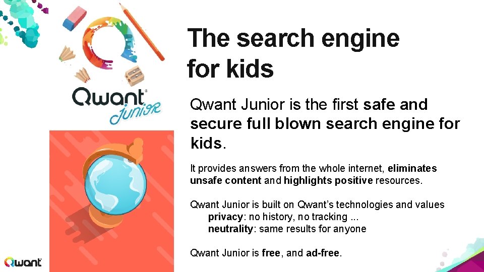The search engine for kids Qwant Junior is the first safe and secure full