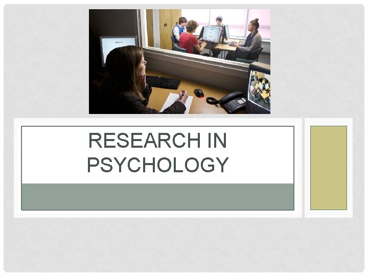 RESEARCH IN PSYCHOLOGY 