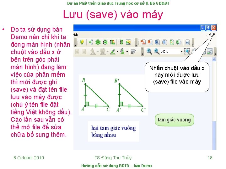 Dự án Phát triển Giáo dục Trung học cơ sở II, Bộ GD&ĐT Lưu