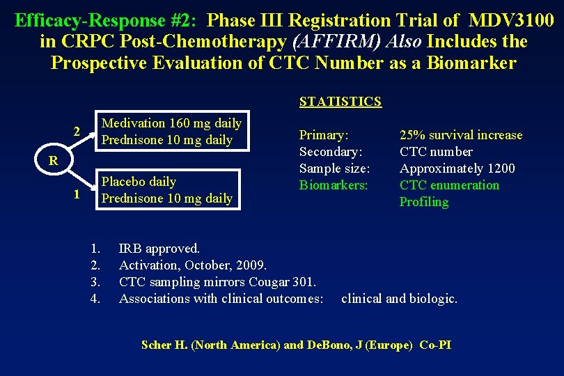 Efficacy-Response #2: Phase III Registration Trial of MDV 3100 in CRPC Post-Chemotherapy (AFFIRM) Also