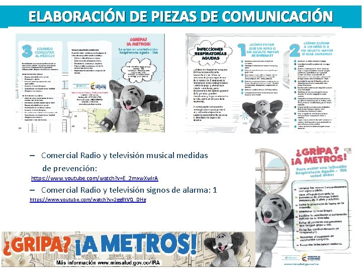 ELABORACIÓN DE PIEZAS DE COMUNICACIÓN – Comercial Radio y televisión musical medidas de prevención: