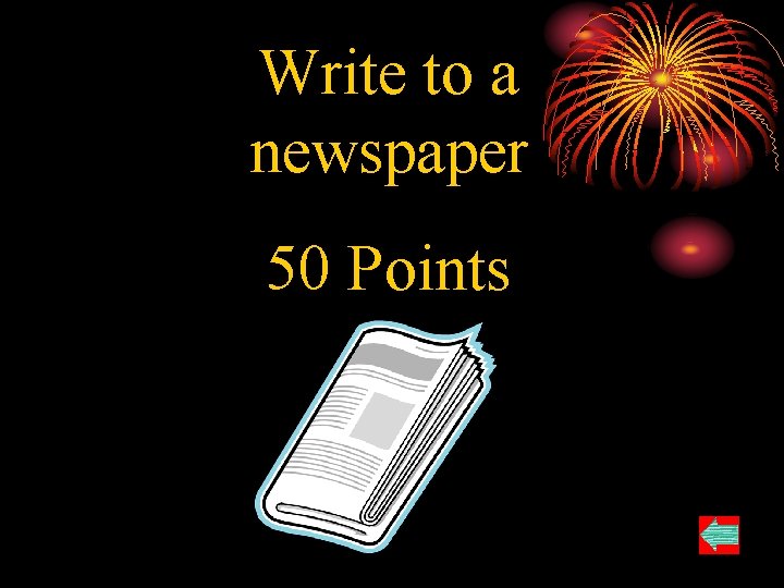 Write to a newspaper 50 Points 
