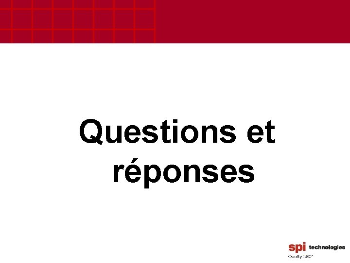 Questions et réponses 