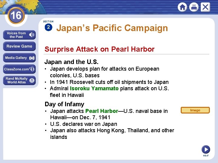 SECTION 2 Japan’s Pacific Campaign Surprise Attack on Pearl Harbor Japan and the U.