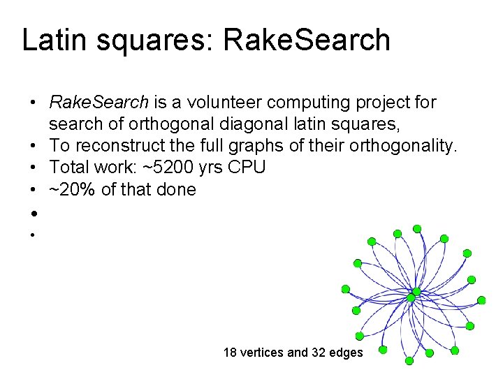 Latin squares: Rake. Search • Rake. Search is a volunteer computing project for search