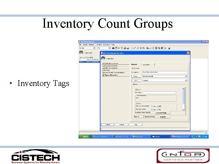 Inventory Count Groups • Inventory Tags 