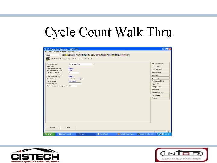 Cycle Count Walk Thru Cycle Count Walk Thru