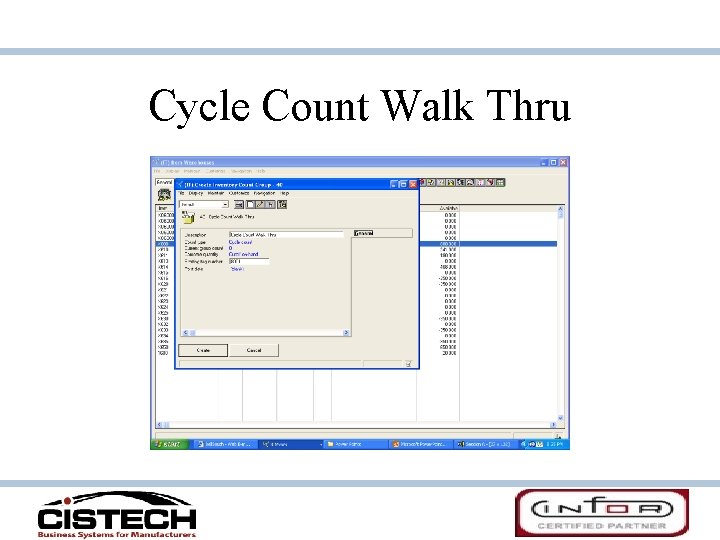 Cycle Count Walk Thru Cycle Count Walk Thru