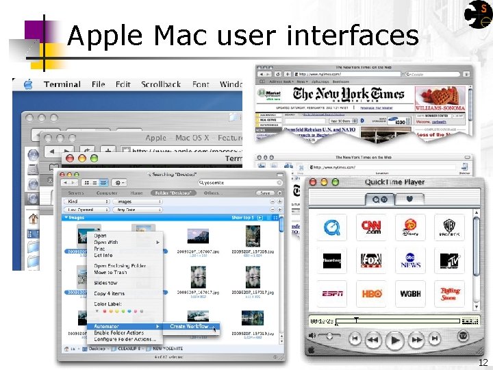 Apple Mac user interfaces 12 