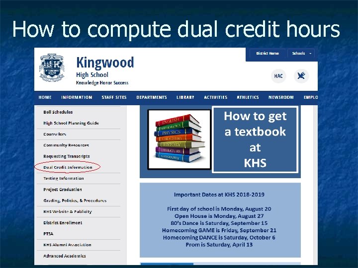 How to compute dual credit hours 