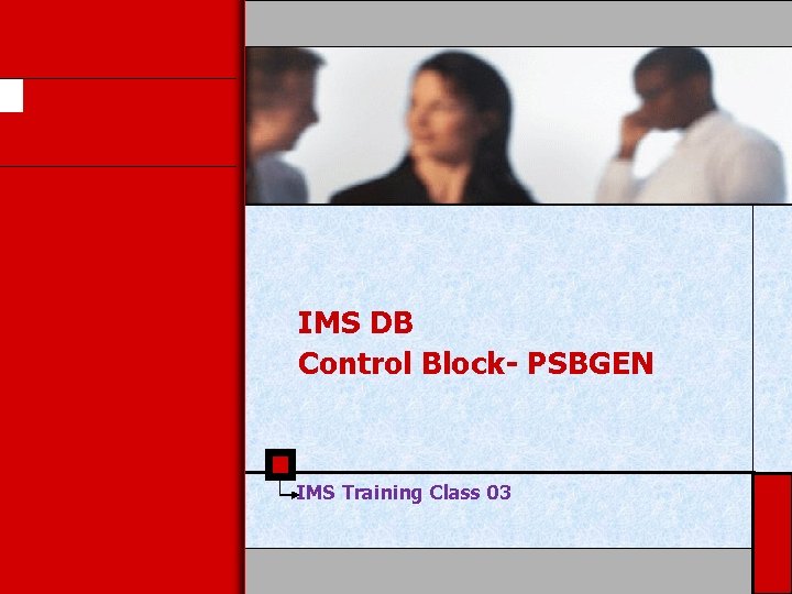 IMS DB Control Block- PSBGEN IMS Training Class 03 