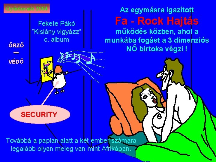 Gyűrűavató 2004 ŐRZŐ Fekete Pákó ”Kislány vigyázz” c. album Az egymásra igazított Fa - Gyűrűavató 2004 ŐRZŐ Fekete Pákó ”Kislány vigyázz” c. album Az egymásra igazított Fa -