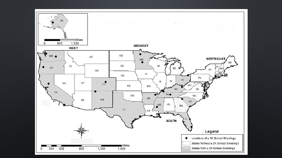 Spatiotemporal Characteristics 10 out of 23 in the South: Texas, Oklahoma, Arkansas, Louisiana, Mississippi,
