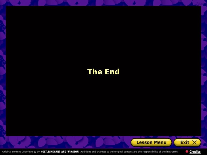 The End 