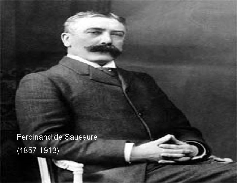 Ferdinand de Saussure (1857 -1913) 