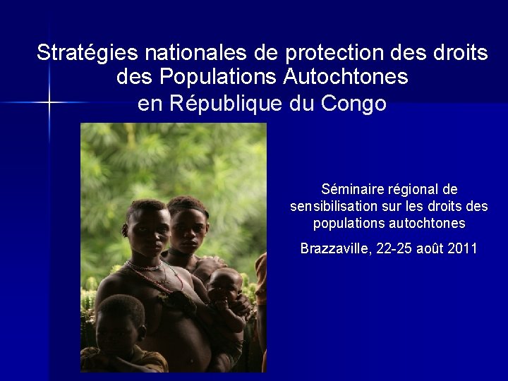 Stratégies nationales de protection des droits des Populations Autochtones en République du Congo Séminaire
