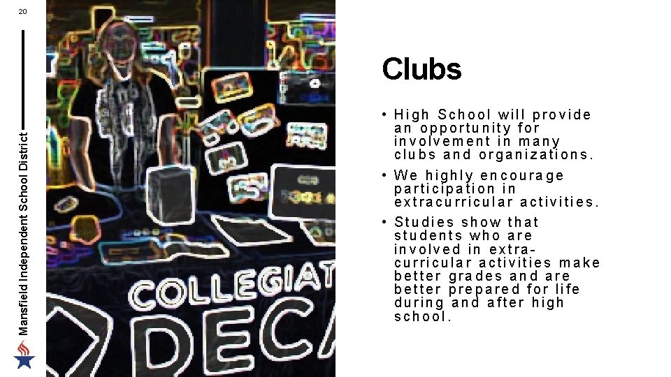 20 Mansfield Independent School District Clubs • High School will provide an opportunity for 20 Mansfield Independent School District Clubs • High School will provide an opportunity for