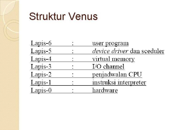 Struktur Venus Struktur Venus