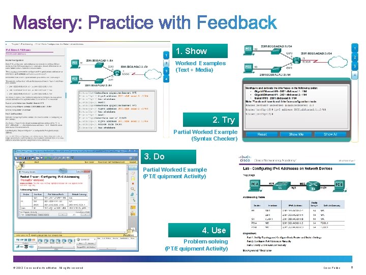 1. Show Worked Examples (Text + Media) 2. Try Partial Worked Example (Syntax Checker) 1. Show Worked Examples (Text + Media) 2. Try Partial Worked Example (Syntax Checker)