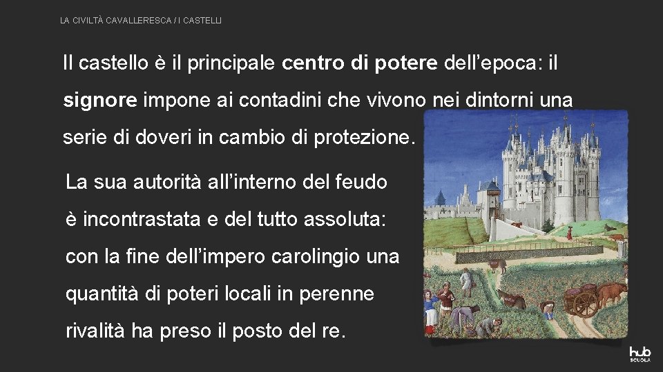 LA CIVILTÀ CAVALLERESCA / I CASTELLI Il castello è il principale centro di potere