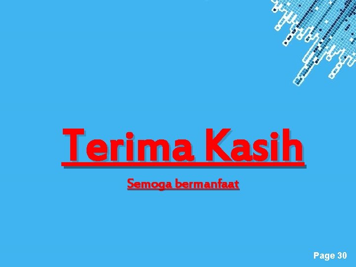 Terima Kasih Semoga bermanfaat Powerpoint Templates Page 30 