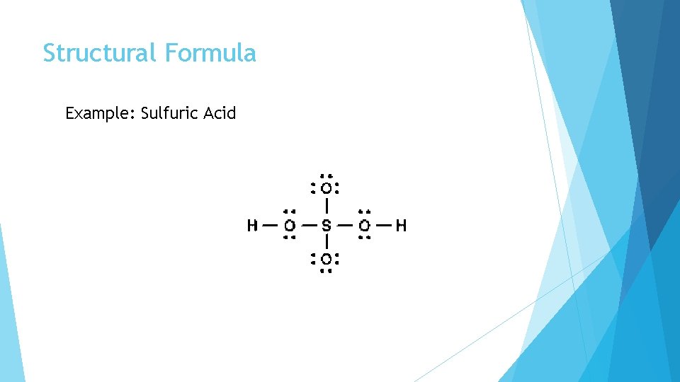 Structural Formula Example: Sulfuric Acid 