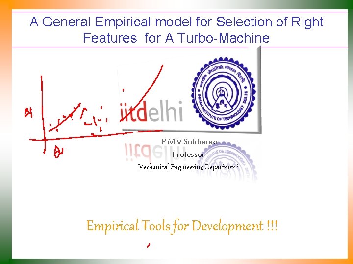 A General Empirical model for Selection of Right Features for A Turbo-Machine P M