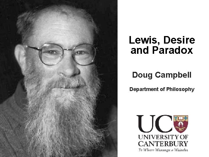 Lewis, Desire and Paradox Doug Campbell Department of Philosophy 